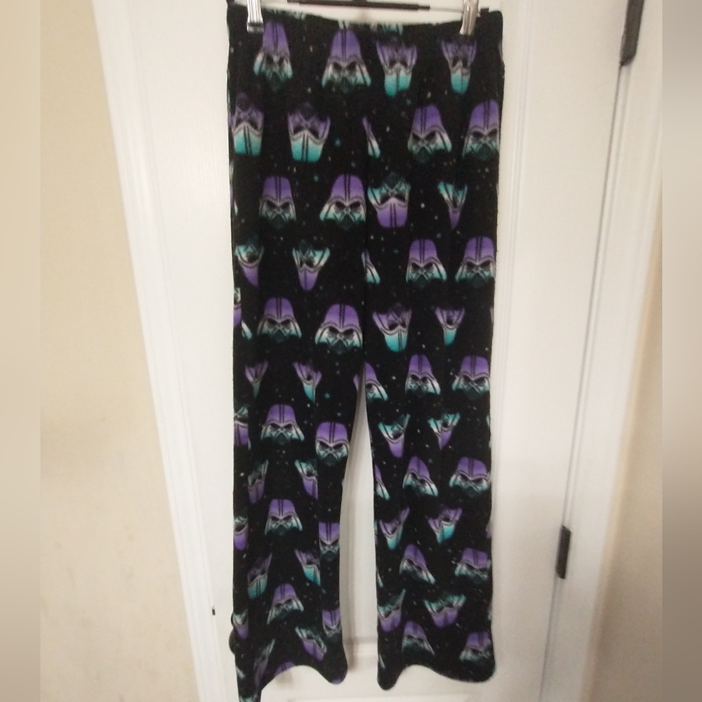 Darth Vader Fleece Pajama Bottoms Black With Purple
